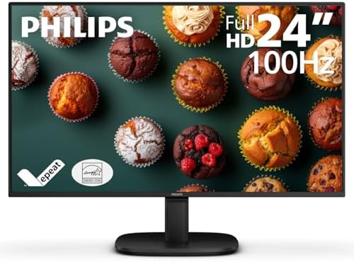 Philips 24E2N2100 24 inch IPS FHD  1920 x 1080  120Hz Gaming Office Monitor  VESA  HDMI x1  VGA Port x1  Eye Care  4 Year Advance Replacement Warranty