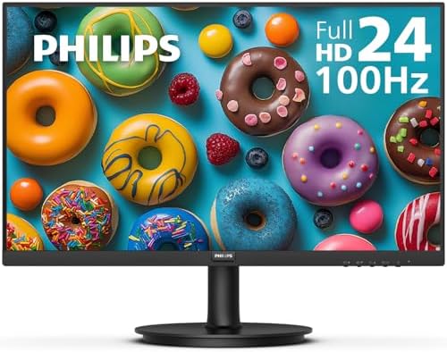 Philips 24 inch 100Hz Computer Monitor  Frameless Full HD  1920 x 1080   VESA  HDMI x1  VGA Port x1  Eye Care  4 Year Advance Replacement Warranty  241V8LB