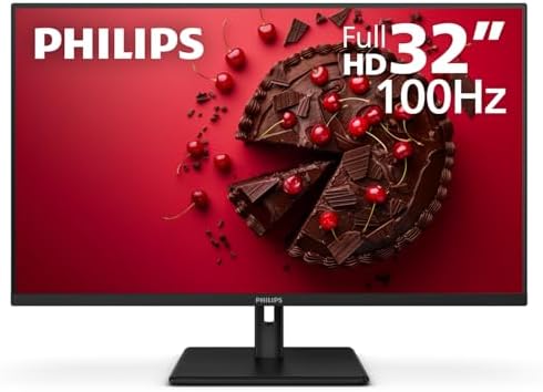 Philips 24 inch 100Hz Computer Monitor  Frameless Full HD  1920 x 1080   VESA  HDMI x1  VGA Port x1  Eye Care  4 Year Advance Replacement Warranty  241V8LB
