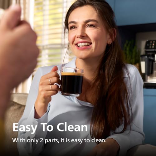 Philips 3300 Series Fully Automatic Espresso Machine with integrated milk frother and grinder  5 Hot & Iced Coffee Pre Sets  40  Quieter SilentBrew  15 Bar Pressure  Glossy Black  EP3326/90