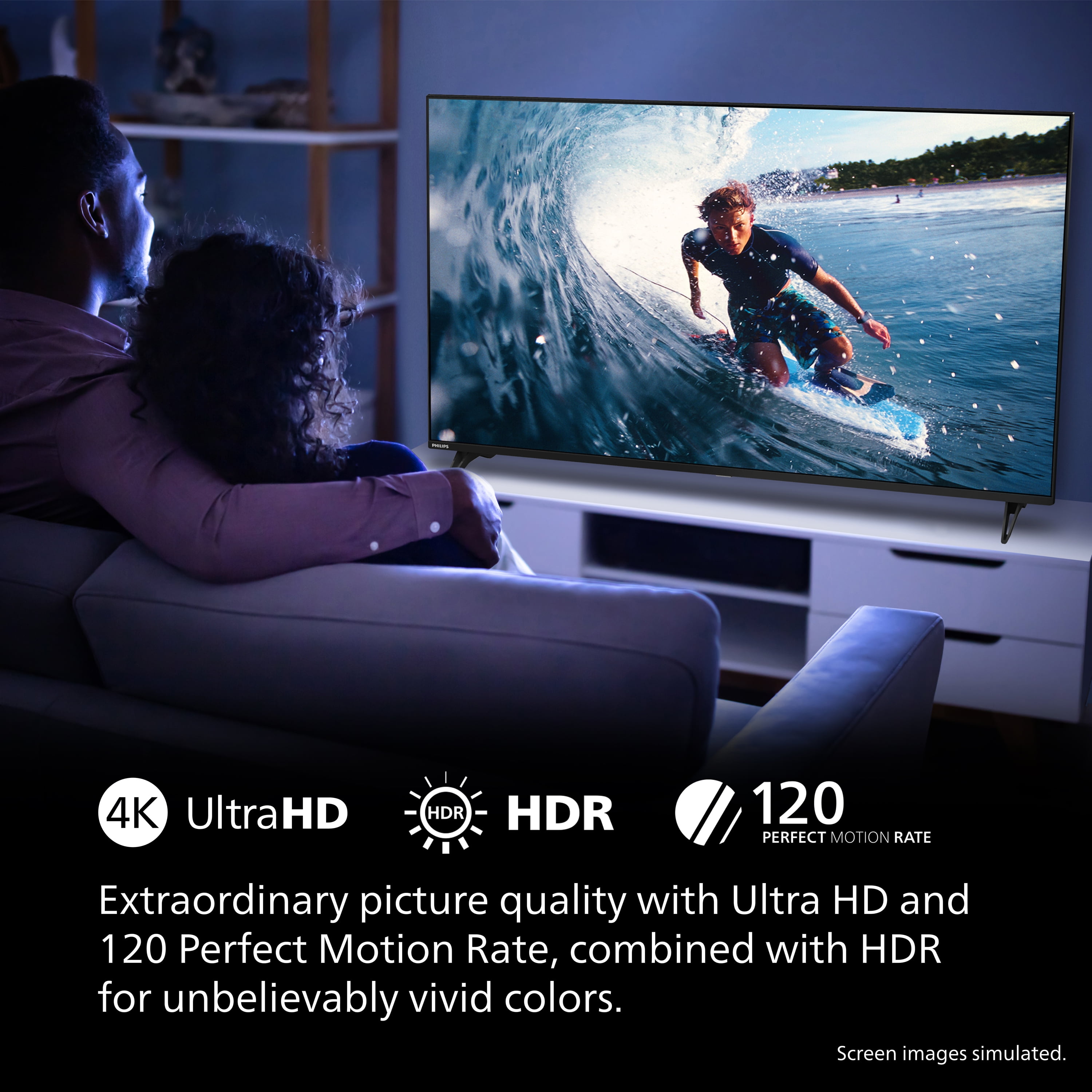 Philips 75" Class QLED 4K UHD  2160p  Google Smart TV  75PQL7456/F7 