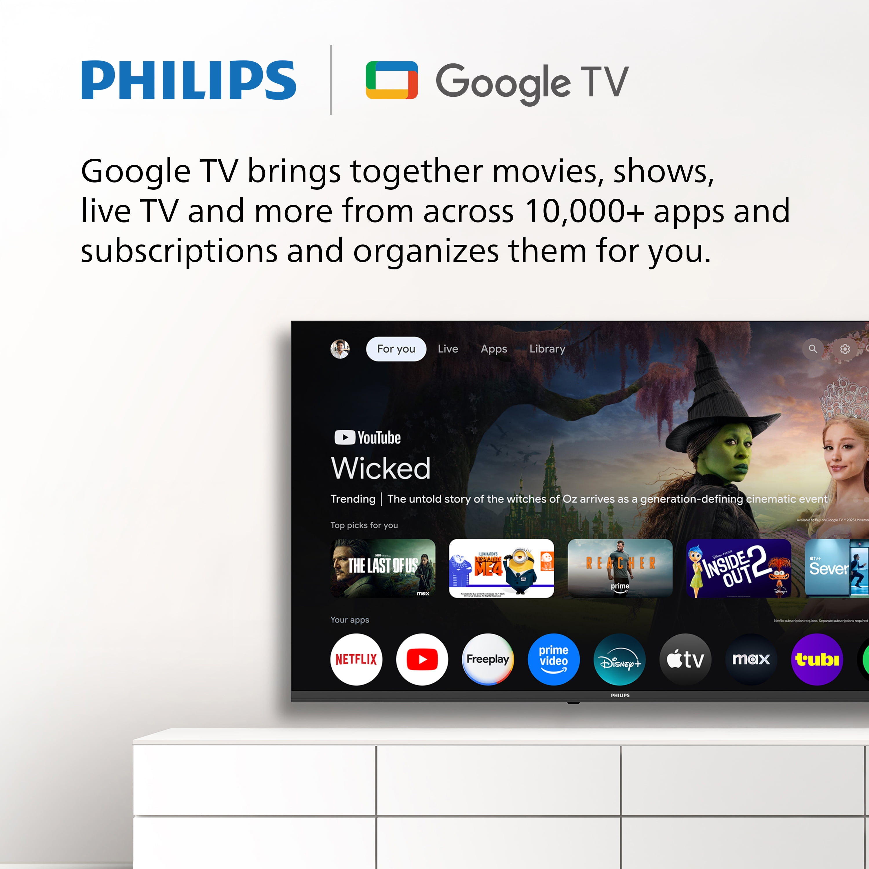 Philips 75" Class QLED 4K UHD  2160p  Google Smart TV  75PQL7456/F7 