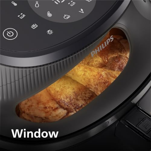 Philips Air Fryer 3000 Series 6 5qt  Cooking Window  16 in 1 Air Fryer  RapidAir Plus Technology  Fat Removal  HomeID Recipe App  Easy to Clean  NA330/00 