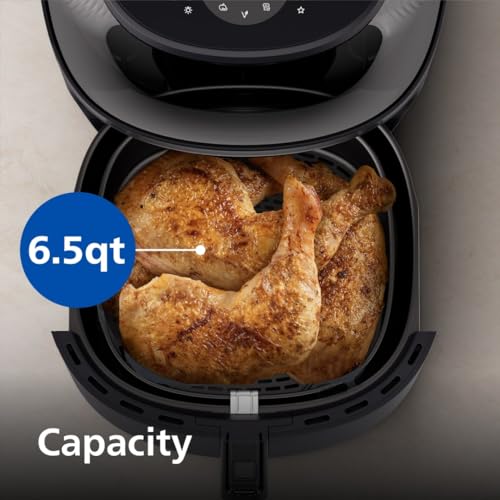 Philips Air Fryer 3000 Series 6 5qt  Cooking Window  16 in 1 Air Fryer  RapidAir Plus Technology  Fat Removal  HomeID Recipe App  Easy to Clean  NA330/00 