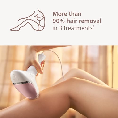 Philips Lumea 8000 Series IPL Hair Removal  Permanent Laser Hair Reduction for Women & Men  Easy and Comfortable Use at Home  SenseIQ  2 Attachments for Body & Face  BRI932/03