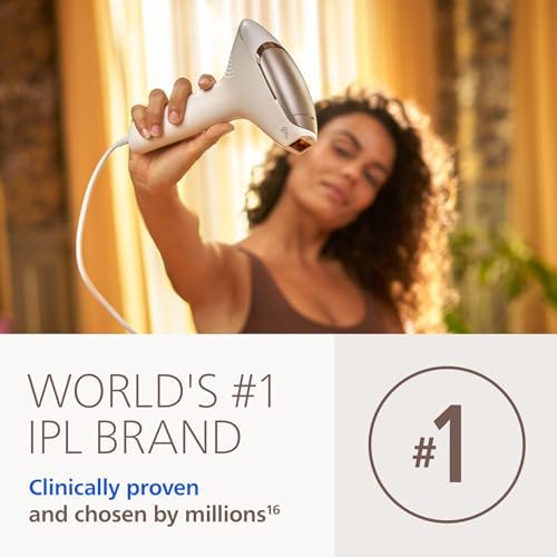 Philips Lumea 9000 Series IPL Hair Removal Device Permanent Laser Hair Reduction for Women & Men  Easy and Comfortable Use at Home  SenseIQ  4 Attachments for Body  Face  Bikini & Underarms  BRI984/03