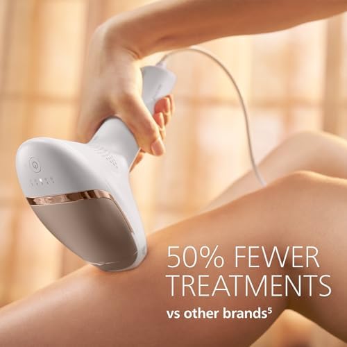 Philips Lumea 9000 Series IPL Hair Removal Device Permanent Laser Hair Reduction for Women & Men  Easy and Comfortable Use at Home  SenseIQ  4 Attachments for Body  Face  Bikini & Underarms  BRI984/03