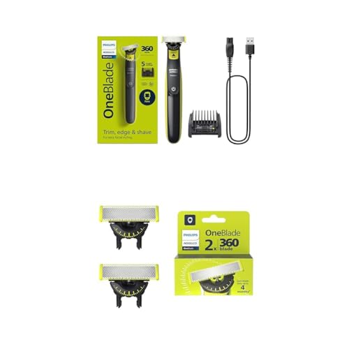 Philips Norelco One 360 Hybrid Face  Electric Beard Trimmer and Shaver  with 360 Technology  1x 360 for Face  5in1 Adjustable Comb  Model QP2724/90