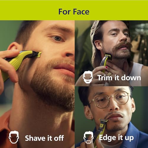 Philips Norelco One 360 Hybrid Face  Electric Beard Trimmer and Shaver  with 360 Technology  1x 360 for Face  5in1 Adjustable Comb  Model QP2724/90
