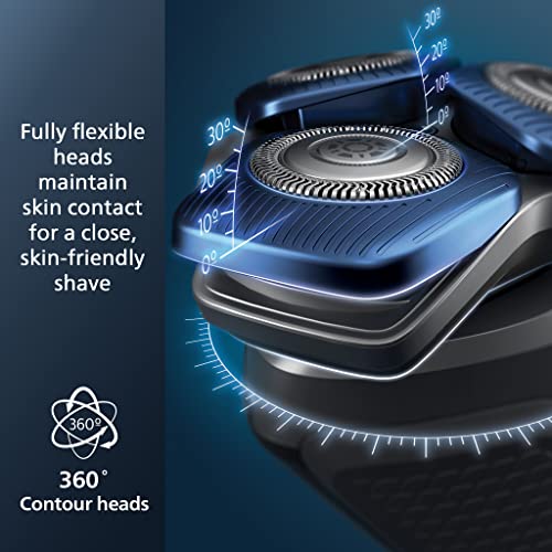 Philips Norelco Shaver 7200 - Afeitadora eléctrica recargable en seco y húmedo con tecnología SenseIQ y recortadora emergente, S7887/82