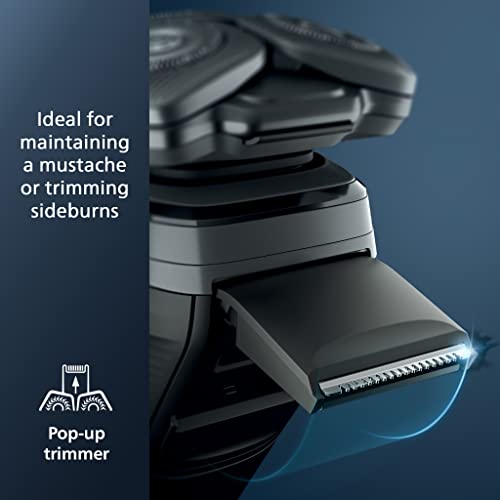 Philips Norelco Shaver 7200 - Afeitadora eléctrica recargable en seco y húmedo con tecnología SenseIQ y recortadora emergente, S7887/82