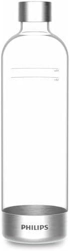 Philips Soda Streaming Machine  Stainless Sparkling Water Maker Easy Install with Quick Twist 1L PET Carbonating Bottle  Soda Maker Compatible with 60L CO2 Carbonator  NOT Included   ADD4902BKOQ/37