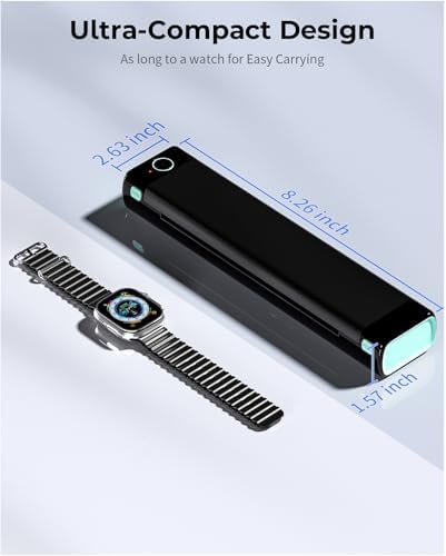 Phomemo Portable Printers Wireless for Travel  M08F Thermal Bluetooth Printer Support for 8 5x11 US Letter  Small Inkless Printer Compatible with iOS  Android  Laptop for Car  Office  Home