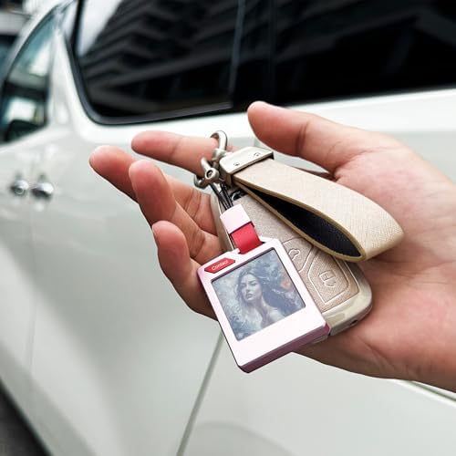 PhotoTag E Ink Bluetooth Tracker Tag Works with Apple Find My  iOS Only   Smart Key Finder & Item Locator  Custom Picture Display Luggage Tags  Airtag Holder  1 Pack Black