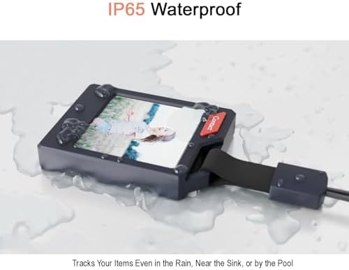 PhotoTag E Ink Bluetooth Tracker Tag Works with Apple Find My  iOS Only   Smart Key Finder & Item Locator  Custom Picture Display Luggage Tags  Airtag Holder  1 Pack Black 