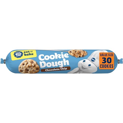 Pillsbury Ready to Bake Refrigerated Cookie Dough  Chocolate Chip  Makes About 30 Cookies  Value Size  30 oz