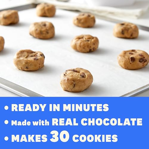 Pillsbury Ready to Bake Refrigerated Cookie Dough  Chocolate Chip  Makes About 30 Cookies  Value Size  30 oz