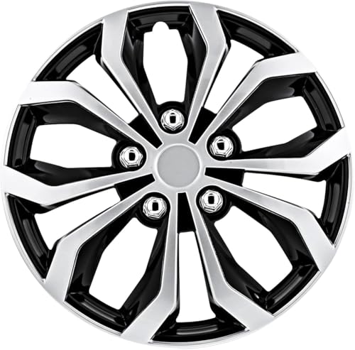Pilot Automotive WH553 15S BS Black/Silver 15 Inch 15 Spyder Performance Wheel Cover   Fits Toyota Volkswagen VW Chevy Chevrolet Honda Mazda Dodge Ford and Others  4 Count  Pack of 1 