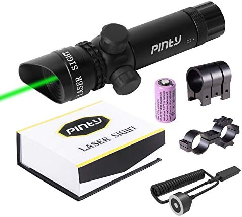 Pinty Hunting Rifle Green Laser Sight Dot Scope Adjustable with Mounts