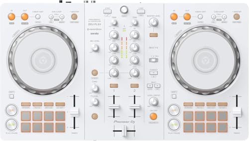 Pioneer DJ DDJ FLX4 2 deck rekordbox and Serato DJ Controller   White  Limited Edition