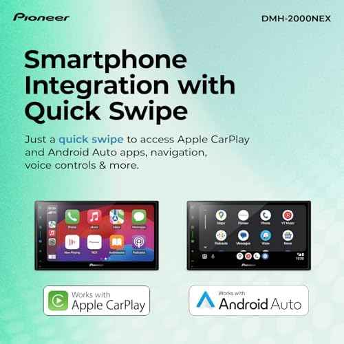 Pioneer DMH W3000NEX 6 8 Double Din Multimedia Digital Media Receiver  Wireless Apple CarPlay and Android Auto  Bluetooth  Backup Camera Compatible  Touchscreen  One Touch Navigation