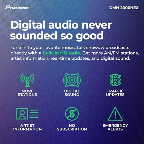 Pioneer DMH W3000NEX 6 8 Double Din Multimedia Digital Media Receiver  Wireless Apple CarPlay and Android Auto  Bluetooth  Backup Camera Compatible  Touchscreen  One Touch Navigation