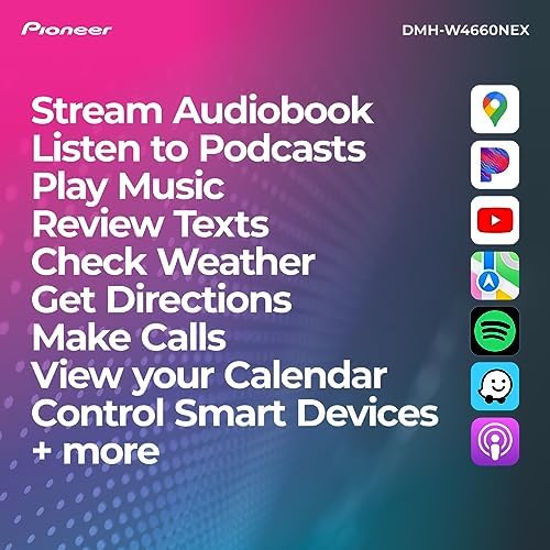 Pioneer DMH W3000NEX 6 8 Double Din Multimedia Digital Media Receiver  Wireless Apple CarPlay and Android Auto  Bluetooth  Backup Camera Compatible  Touchscreen  One Touch Navigation