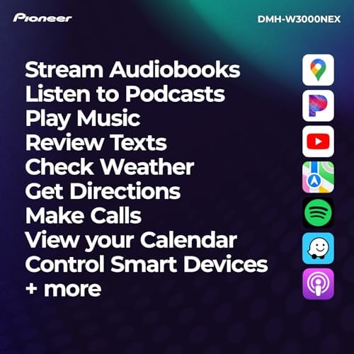 Pioneer DMH W3000NEX 6 8 Double Din Multimedia Digital Media Receiver  Wireless Apple CarPlay and Android Auto  Bluetooth  Backup Camera Compatible  Touchscreen  One Touch Navigation