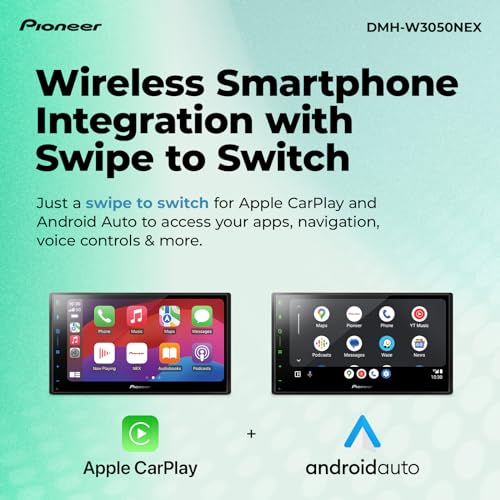 Pioneer DMH W3050NEX 6 8 Capacitive Touchscreen  Double Din   Wireless & Wired Apple CarPlay & Android Auto  Bluetooth  Backup Camera  Maestro  FLAC  HD Radio  Hi Volt RCA