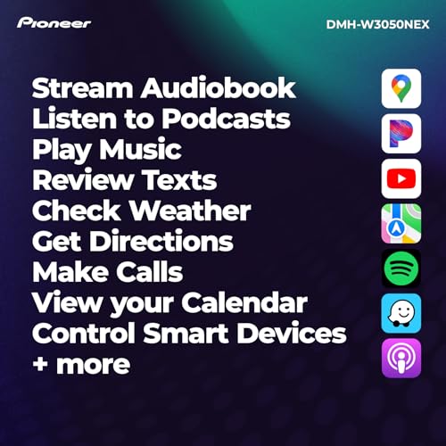 Pioneer DMH W3050NEX 6 8 Capacitive Touchscreen  Double Din   Wireless & Wired Apple CarPlay & Android Auto  Bluetooth  Backup Camera  Maestro  FLAC  HD Radio  Hi Volt RCA