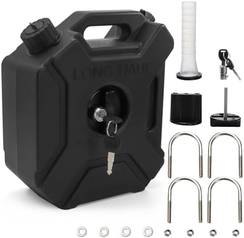 Plastic Engine Oil Jugs with Lid  1 3 Gallon Water Storage Containers with Lockable Bracket  Portable Water Tank Fluid Container