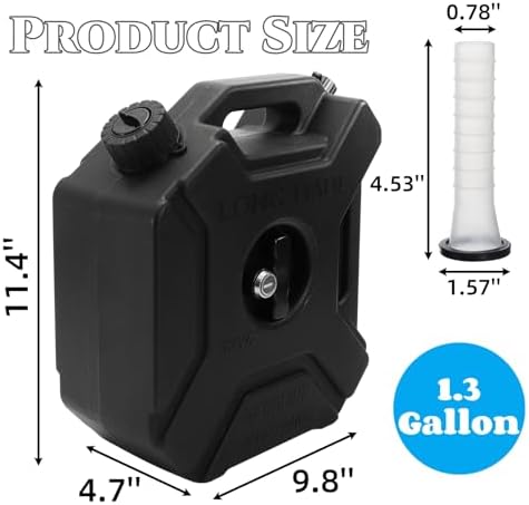 Plastic Engine Oil Jugs with Lid  1 3 Gallon Water Storage Containers with Lockable Bracket  Portable Water Tank Fluid Container