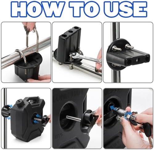 Plastic Engine Oil Jugs with Lid  1 3 Gallon Water Storage Containers with Lockable Bracket  Portable Water Tank Fluid Container