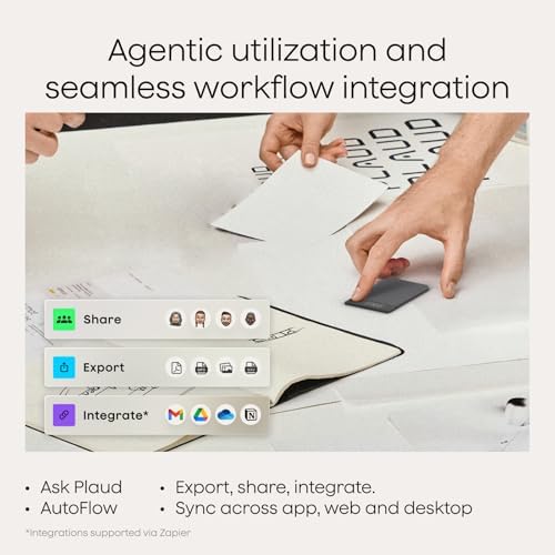 Plaud Note Pro AI Voice Recorder  Transcribe & Summarize with AI  App Control  Note Taker for Meetings & Calls  Supports 112 Languages  Ultra Slim w/InstantView Display  Case Included  Black