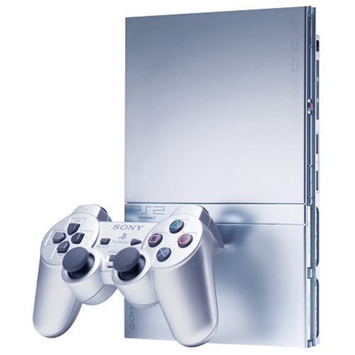 PlayStation 2 Slim Silver  Renewed 