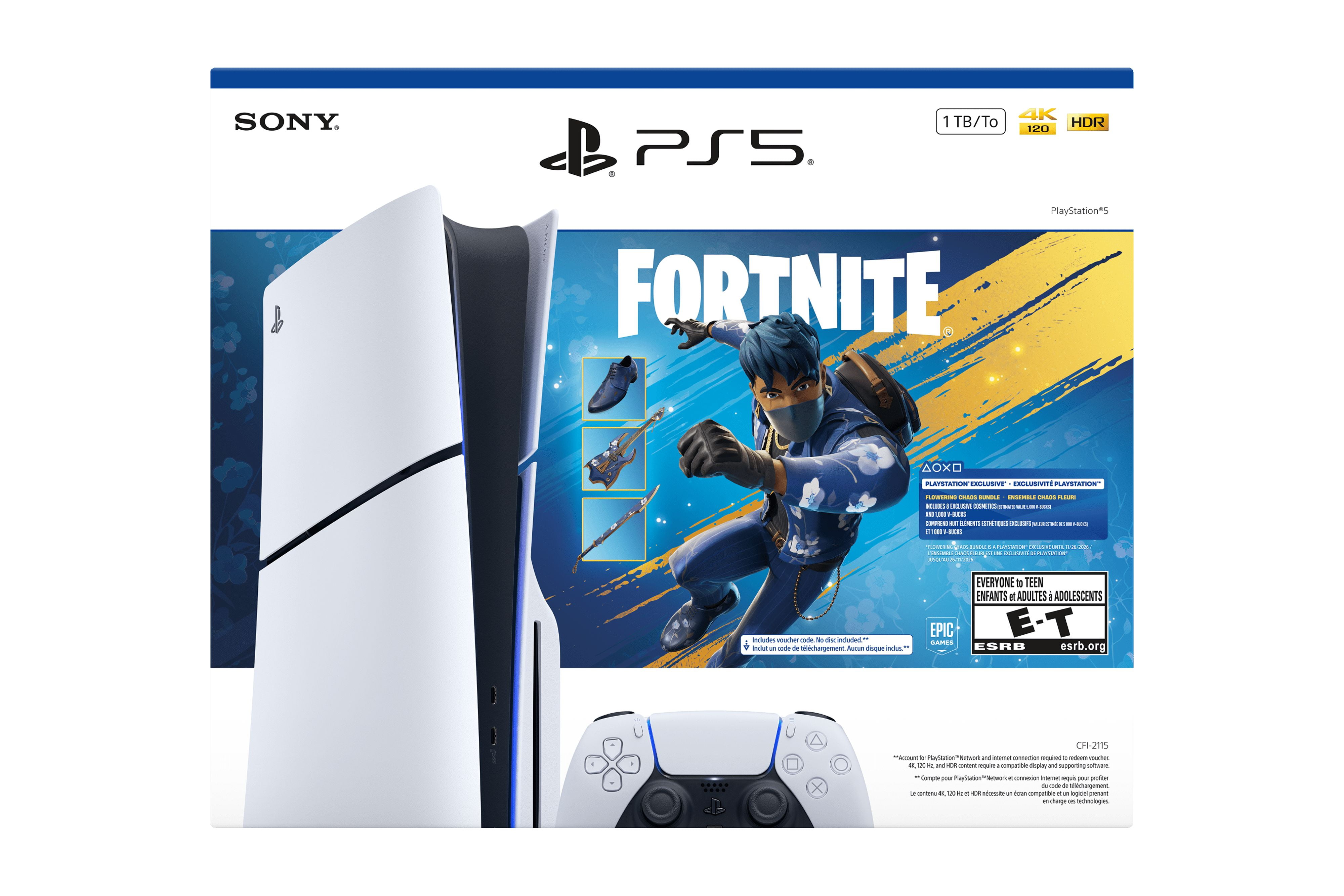 PlayStation 5 Console 1TB Fortnite - Flowering Chaos Bundle