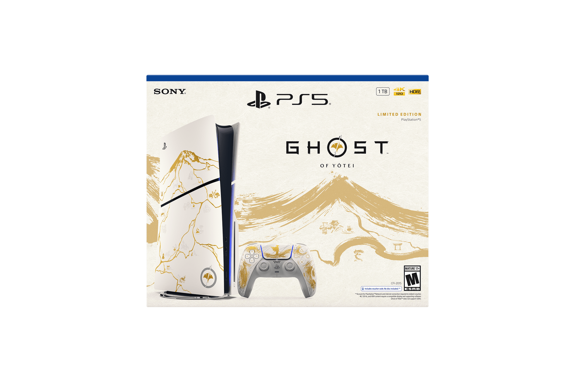 PlayStation 5 Console   Ghost of Yotei Gold Limited Edition Bundle