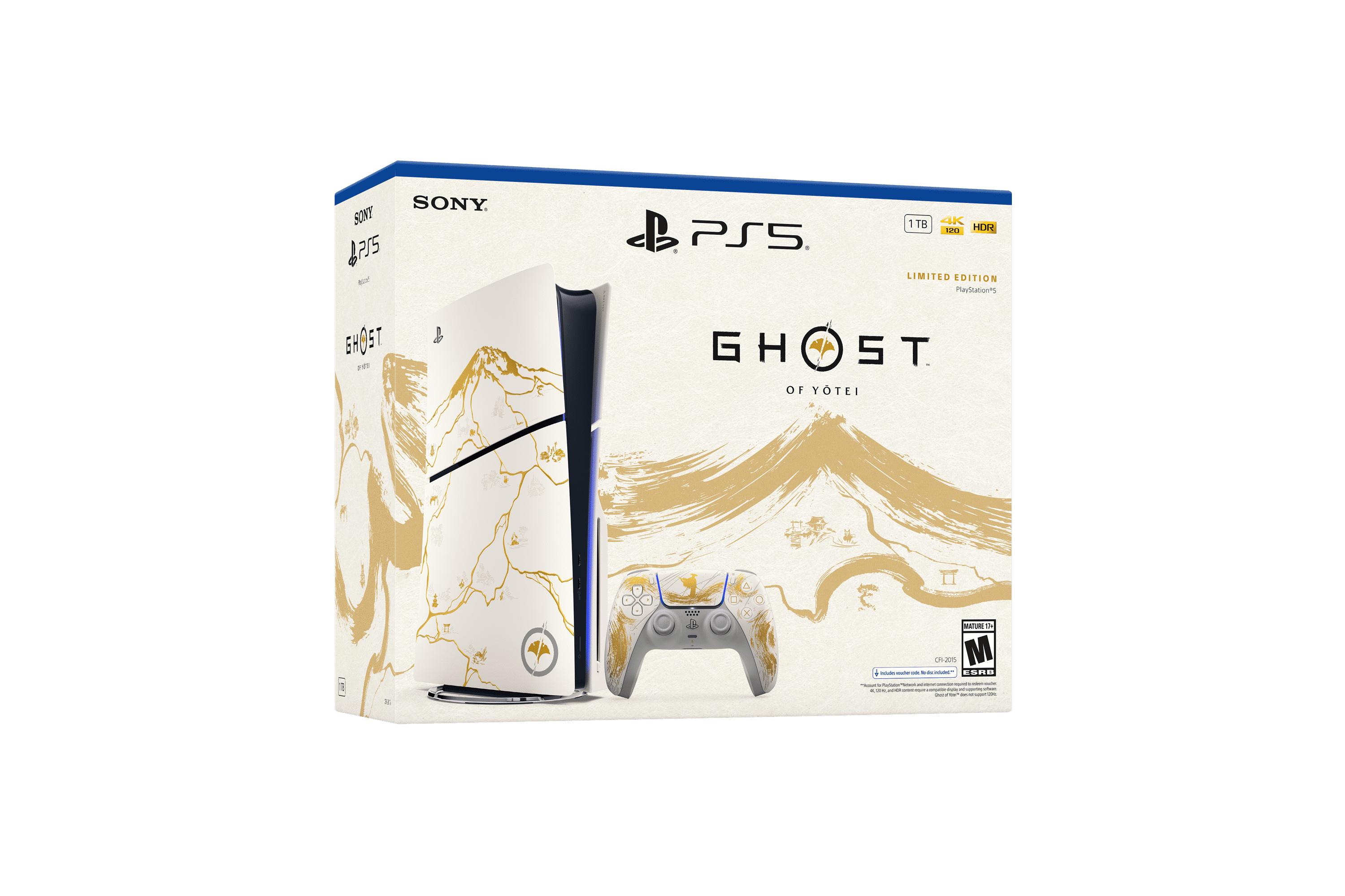 PlayStation 5 Consola Paquete de Edición Limitada de Ghost of Yotei Gold