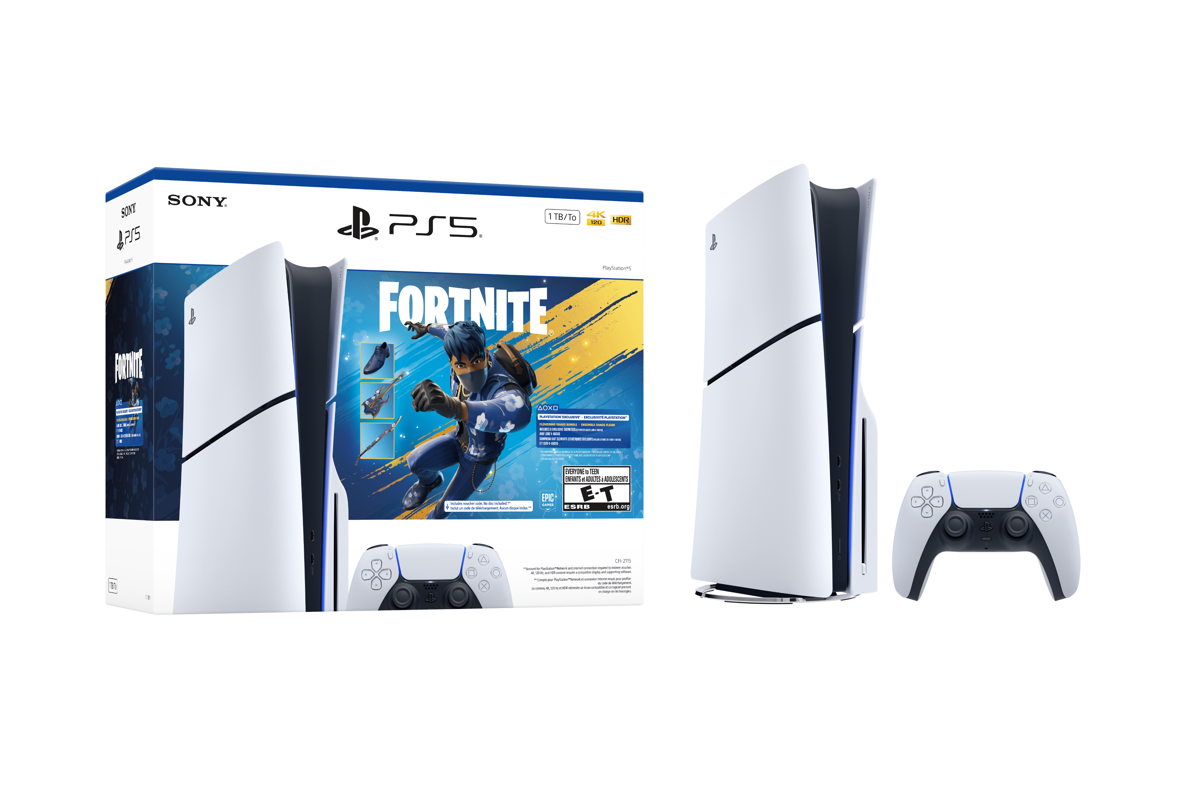 PlayStation 5 Console 1TB Fortnite   Flowering Chaos Bundle