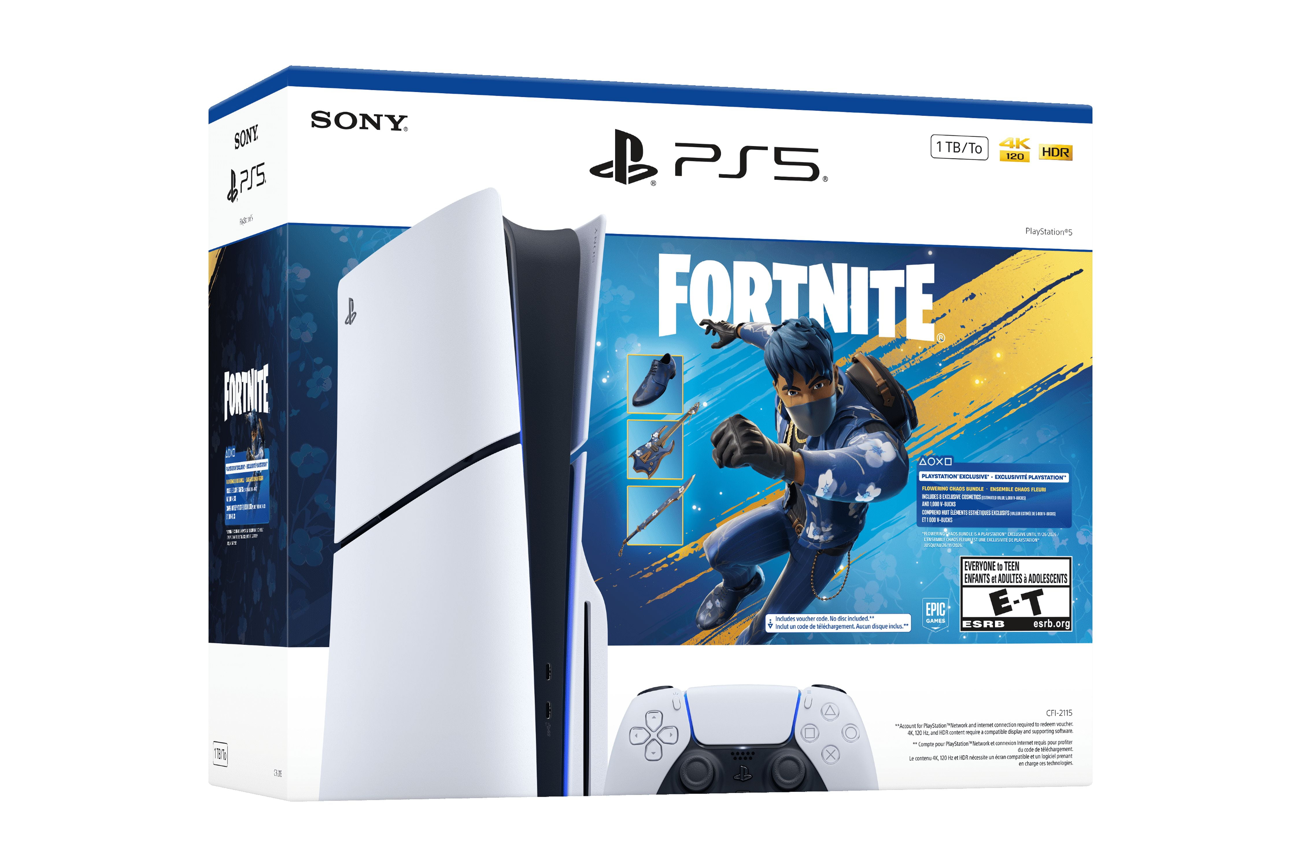 PlayStation 5 Console 1TB Fortnite   Flowering Chaos Bundle