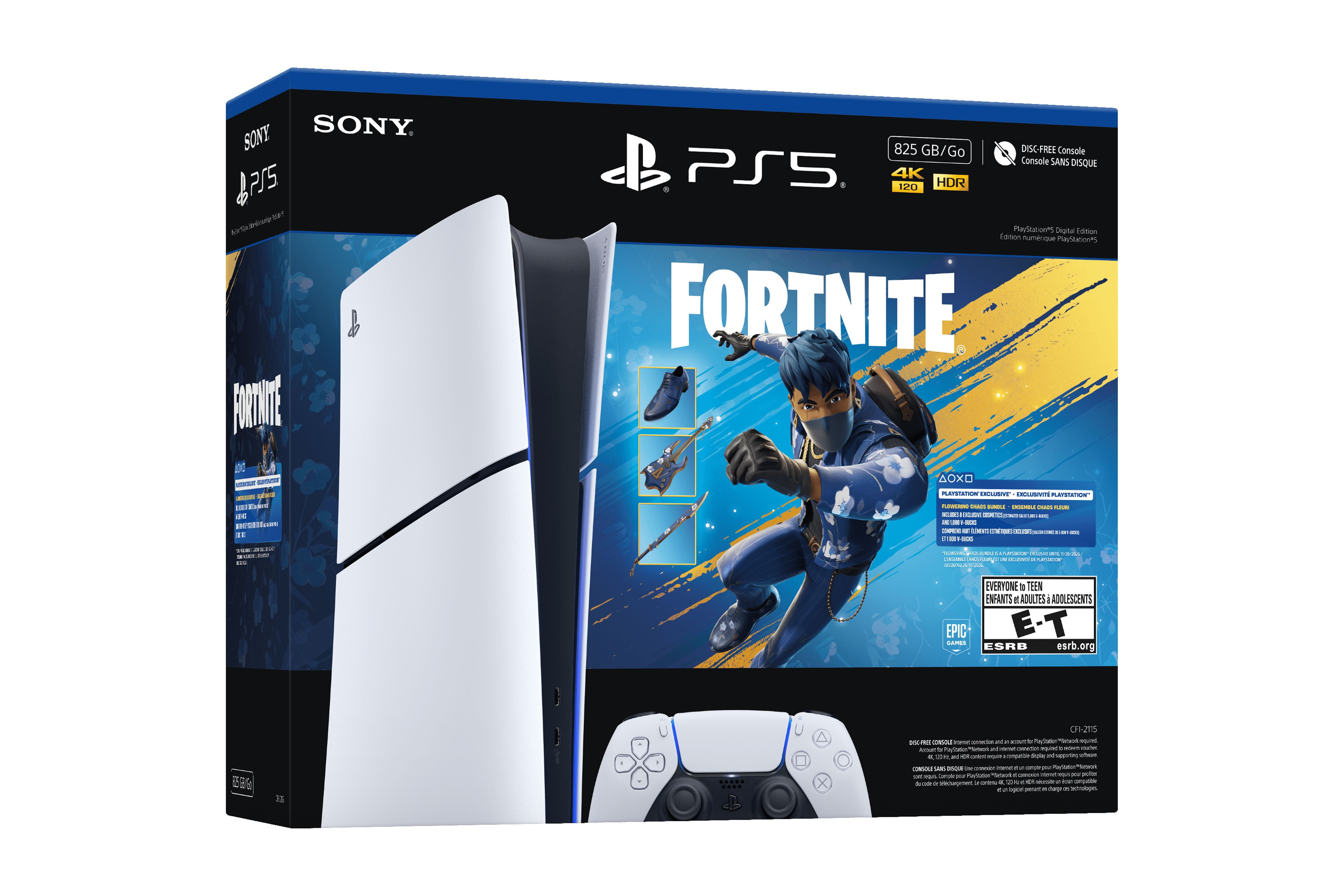 PlayStation 5 Digital Edition 825GB   Fortnite Flowering Chaos Bundle