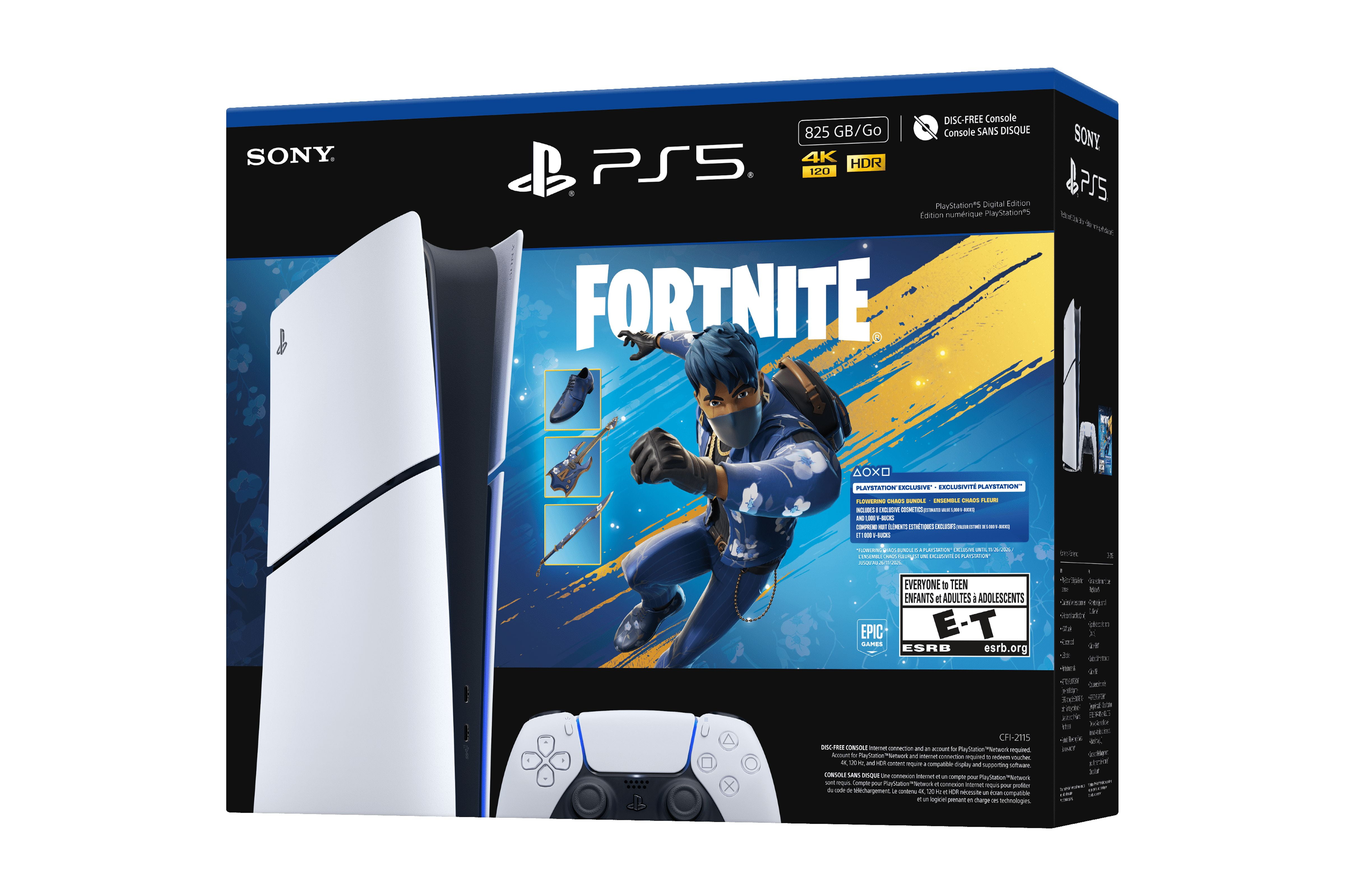 PlayStation 5 Digital Edition 825GB   Fortnite Flowering Chaos Bundle