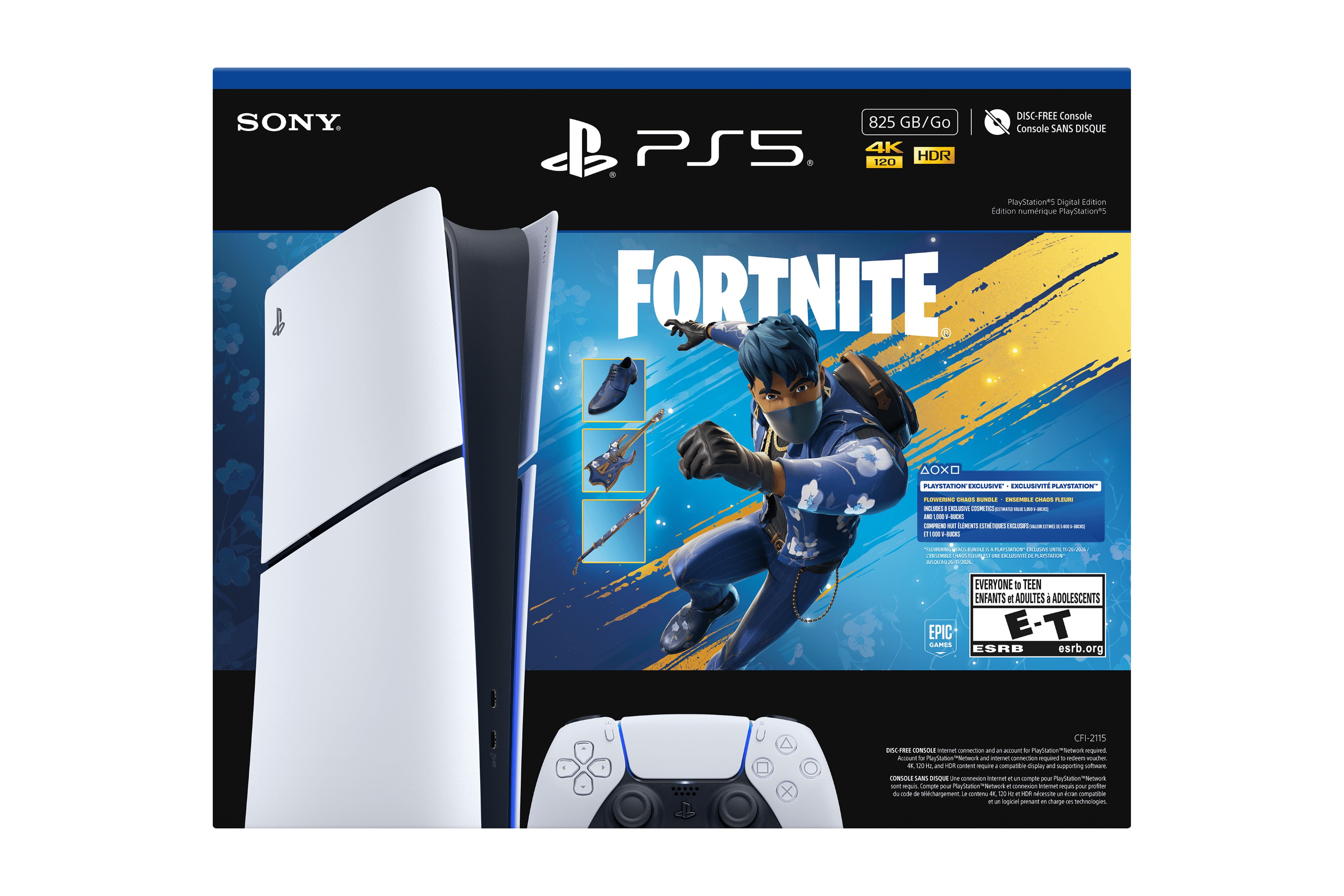 PlayStation 5 Digital Edition 825GB   Fortnite Flowering Chaos Bundle