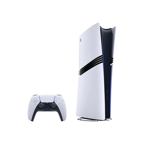 PlayStation 5 Pro with 4TB SSD Storage  Wireless Dualsense Controller   PS5 Pro Gaming System  White  Renewed   video game 