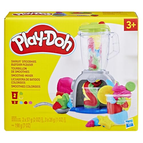 Play Doh Swirlin Smoothies Toy Blender Playset  Play Kitchen Appliances  Kids Arts and Crafts Toys for 3 Year Old Girls and Boys and Up