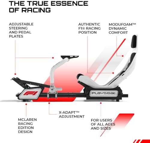 Playseat  Formula Instinct   F1  Edition Racing Simulator   Simracing  Authentic F1  Racing Position  Direct Drive  Open Cockpit Design