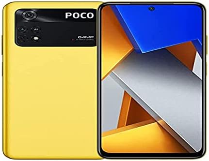 Poco M4 PRO 4G Volte Global Unlocked 128GB   6GB GSM 6 6 64 mp Camera  Not Verizon/Boost/Cricket/AT&T/Metro/Tmobile CDMA    Car Fast Car Charger Bundle  Yelloww 