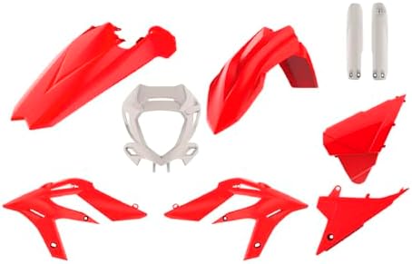 Polisport Kit de réplica de plástico para motocross (MX) para moto de cross BETA X-Trainer (2020-2022), calidad OEM, duradera, flexible y ajuste perfecto, rojo/blanco