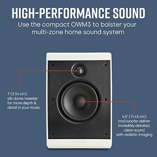Polk Audio OWM3 Compact Satellite Speaker   4 Pack  White