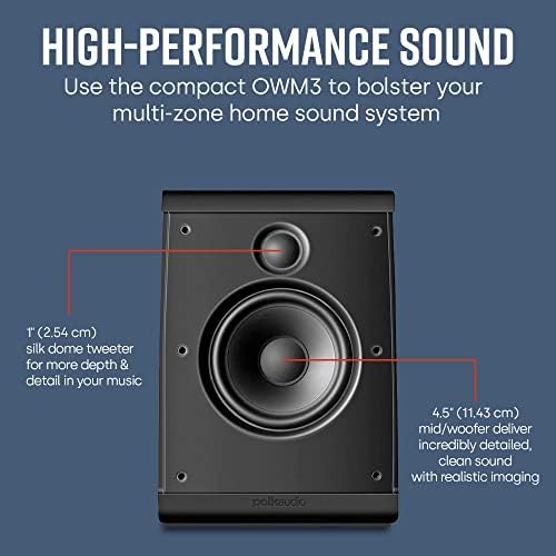 Polk Audio OWM3 Compact Satellite Speaker   4 Pack  White